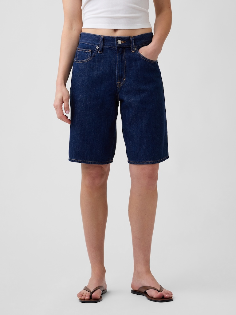 11" Low Slung SuperSoft Longline Denim Shorts