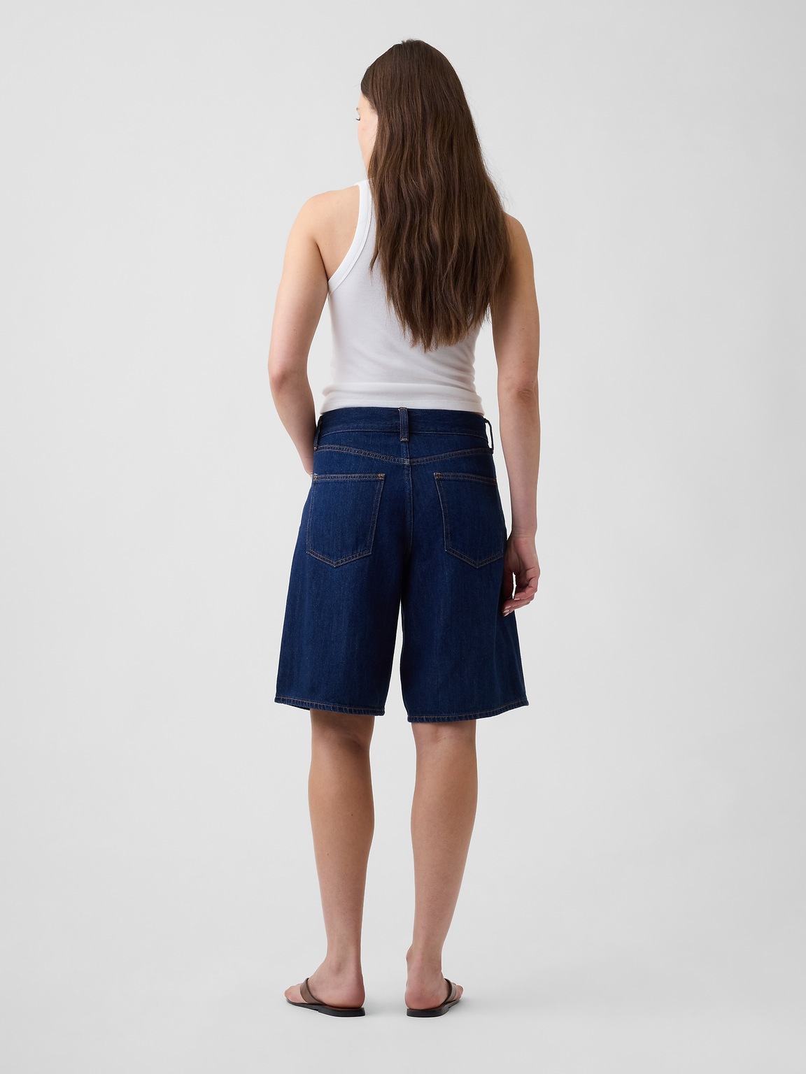 11" Low Slung SuperSoft Longline Denim Shorts
