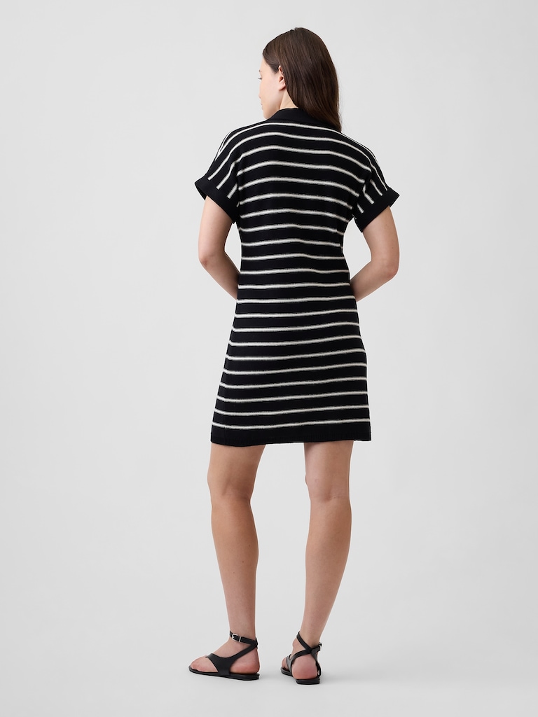 Polo Sweater Mini Dress