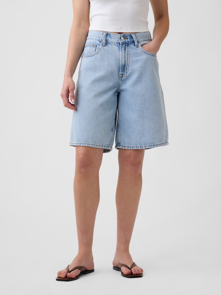 11" Low Slung SuperSoft Longline Denim Shorts