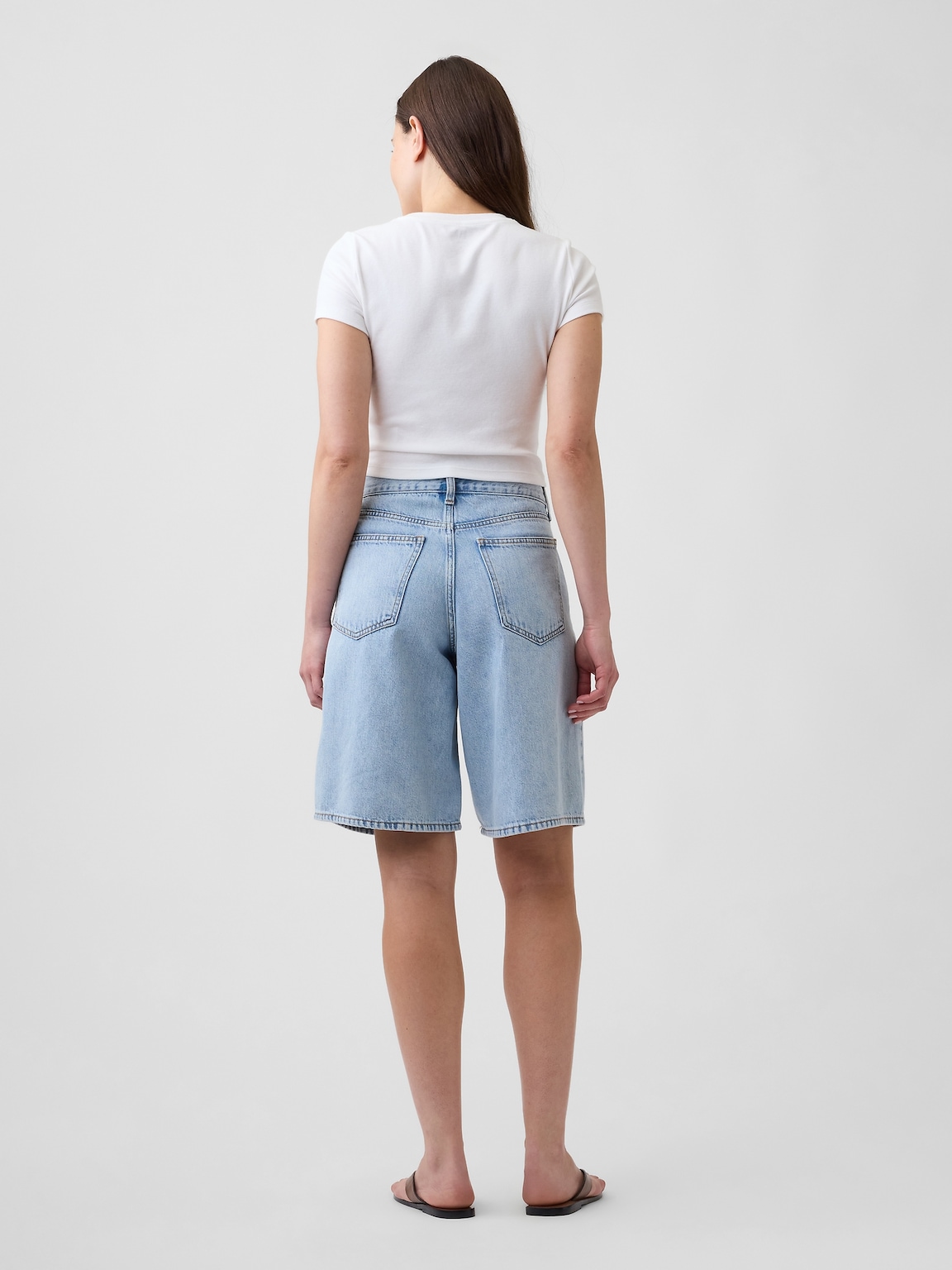 11" Low Slung SuperSoft Longline Denim Shorts