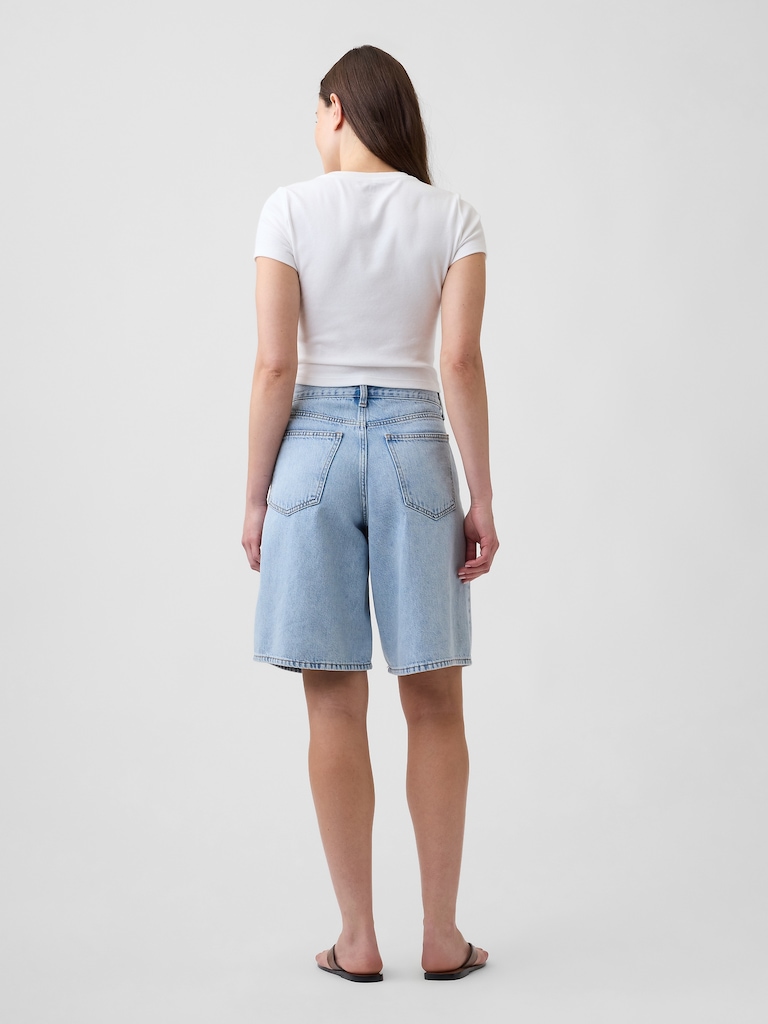 11" Low Slung SuperSoft Longline Denim Shorts