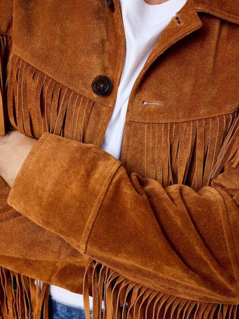 Suede Fringe Jacket