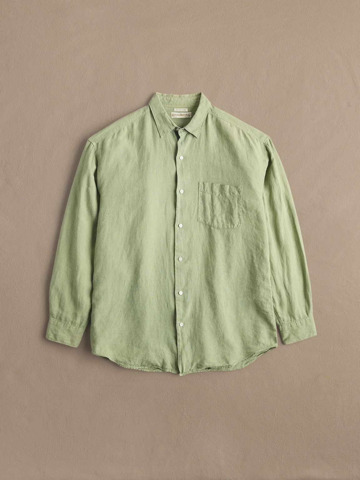 Archive Green Linen Shirt Men's Size L