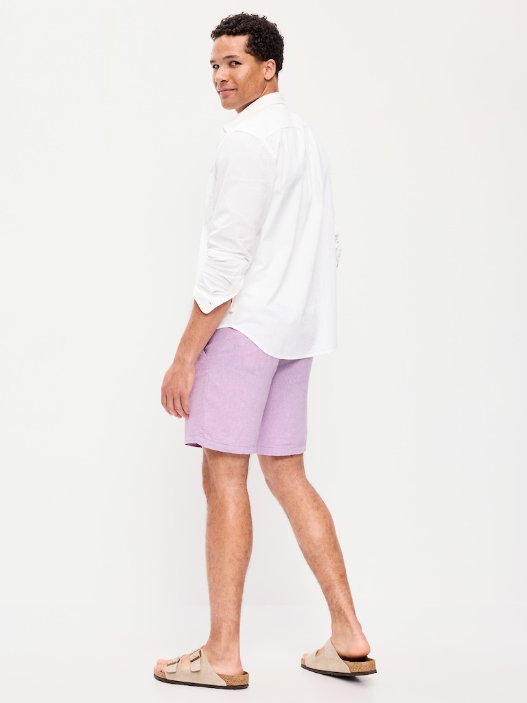 Slim Linen-Blend Rotation Chino Shorts -- 8-inch inseam