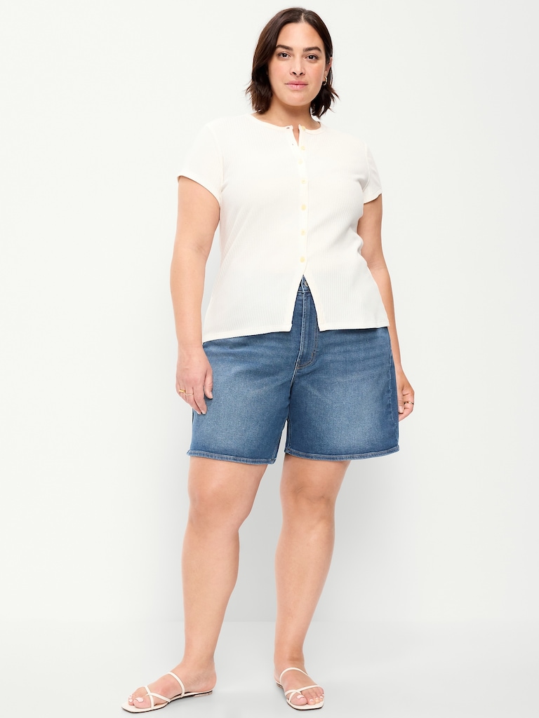 High-Waisted Wow Jean Shorts -- 7-inch inseam