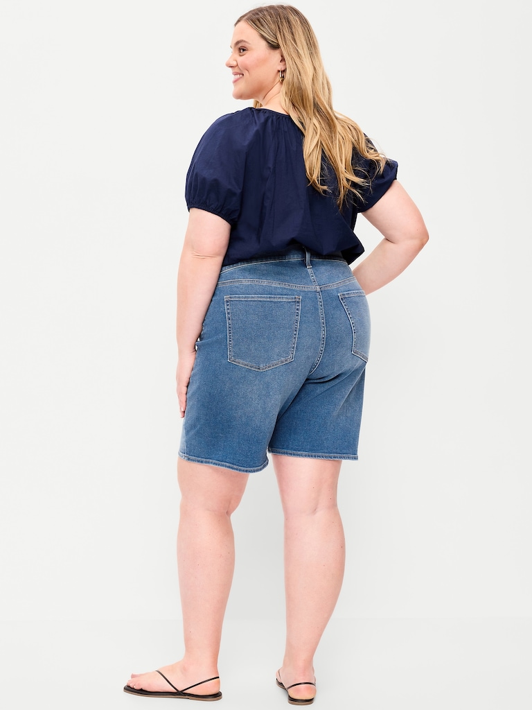 High-Waisted Wow Jean Shorts -- 9-inch inseam