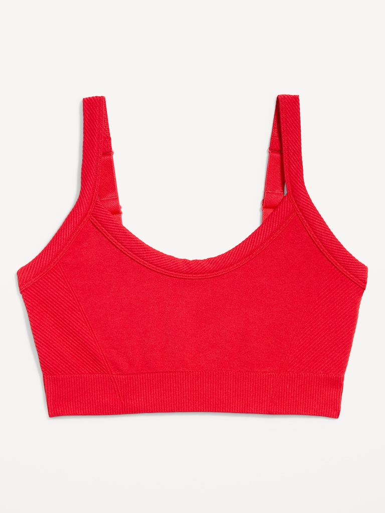 Light Support Fluid Seamless Ribbed Sports Bra
