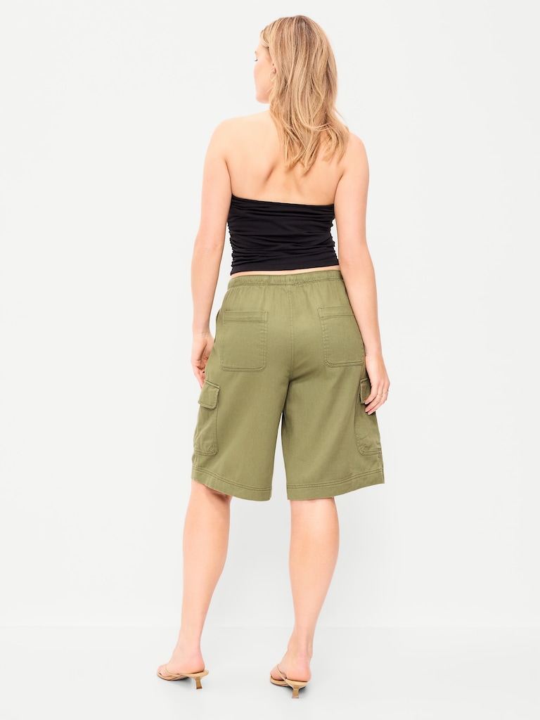 Mid-Rise Bermuda Cargo Shorts