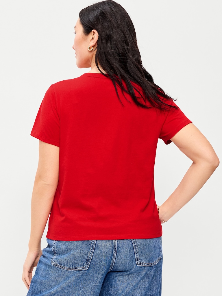 Crew-Neck Flag Graphic T-Shirt