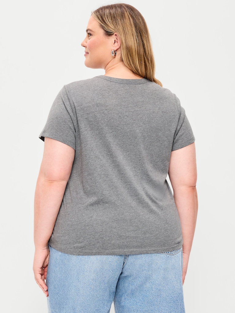 Crew-Neck Flag Graphic T-Shirt