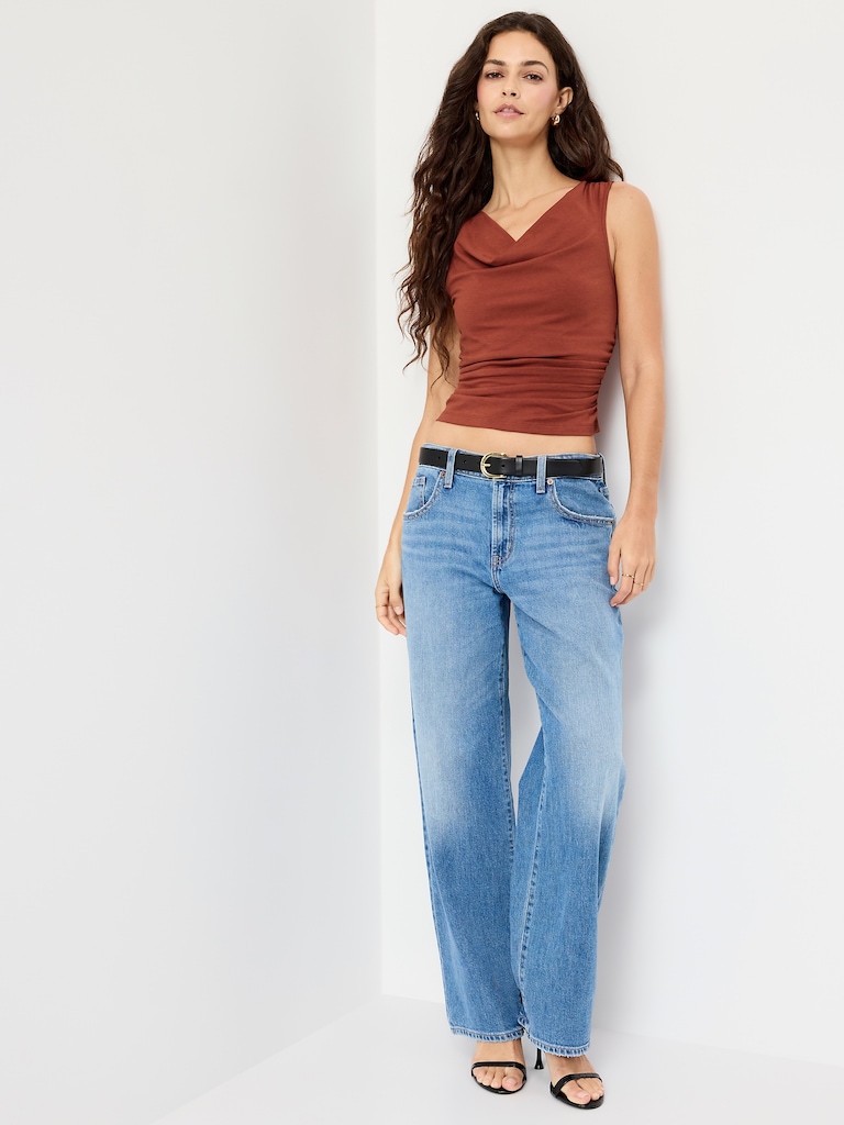 Asymmetrical Side-Cinch Tank Top