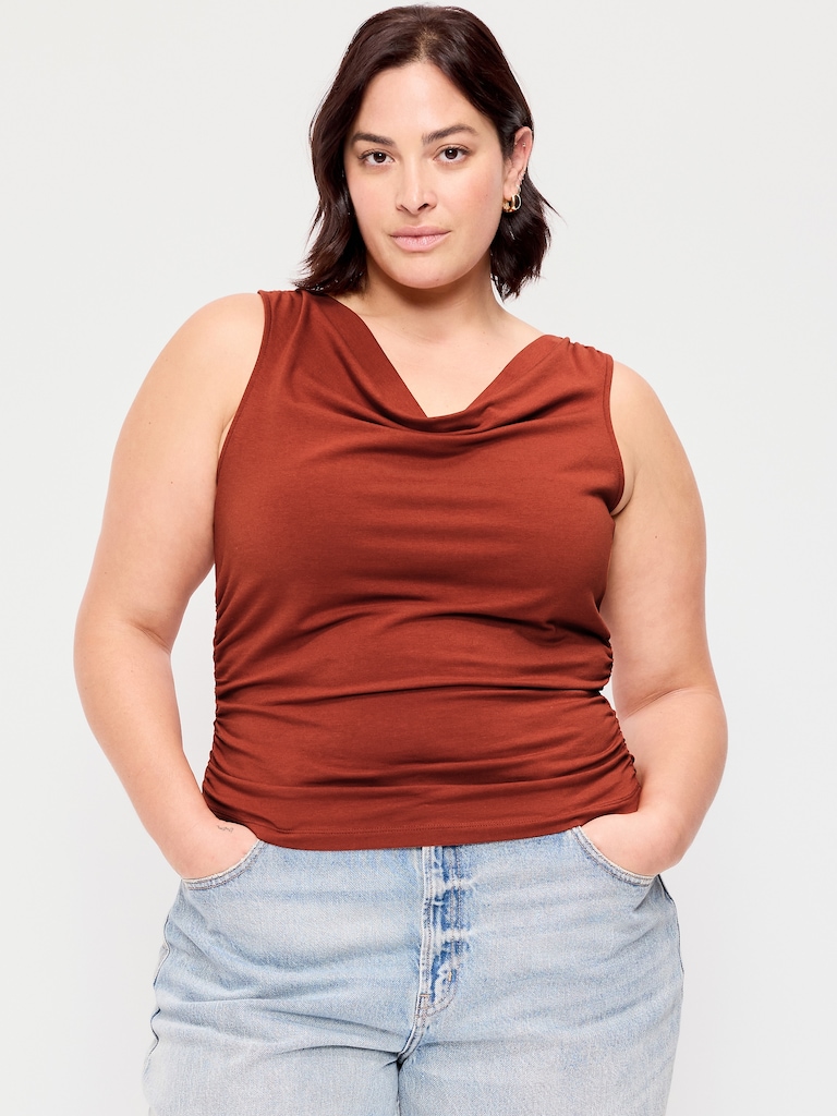 Asymmetrical Side-Cinch Tank Top