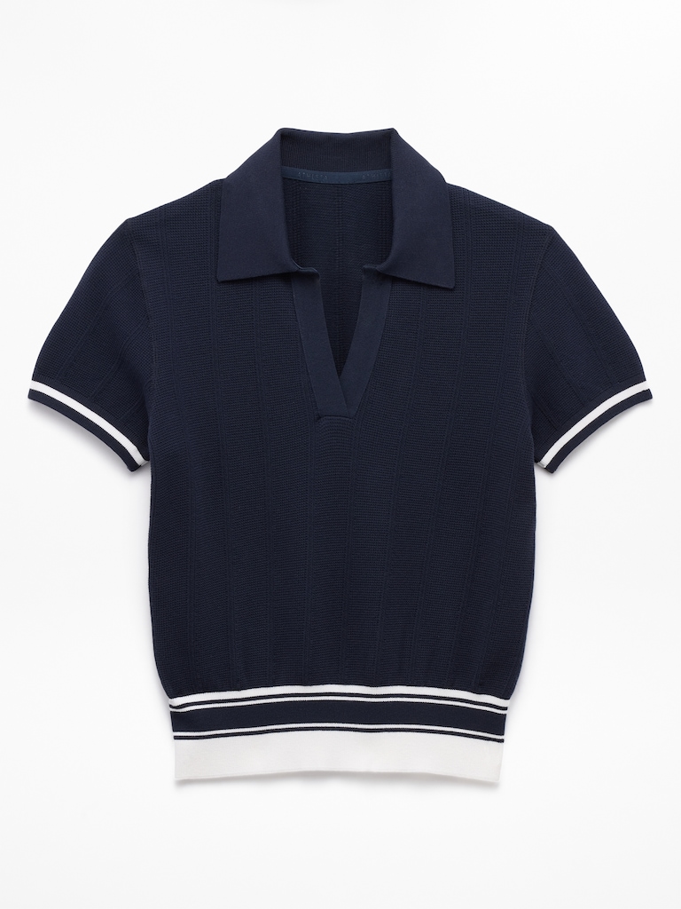 Seamless Polo Tee Sweater