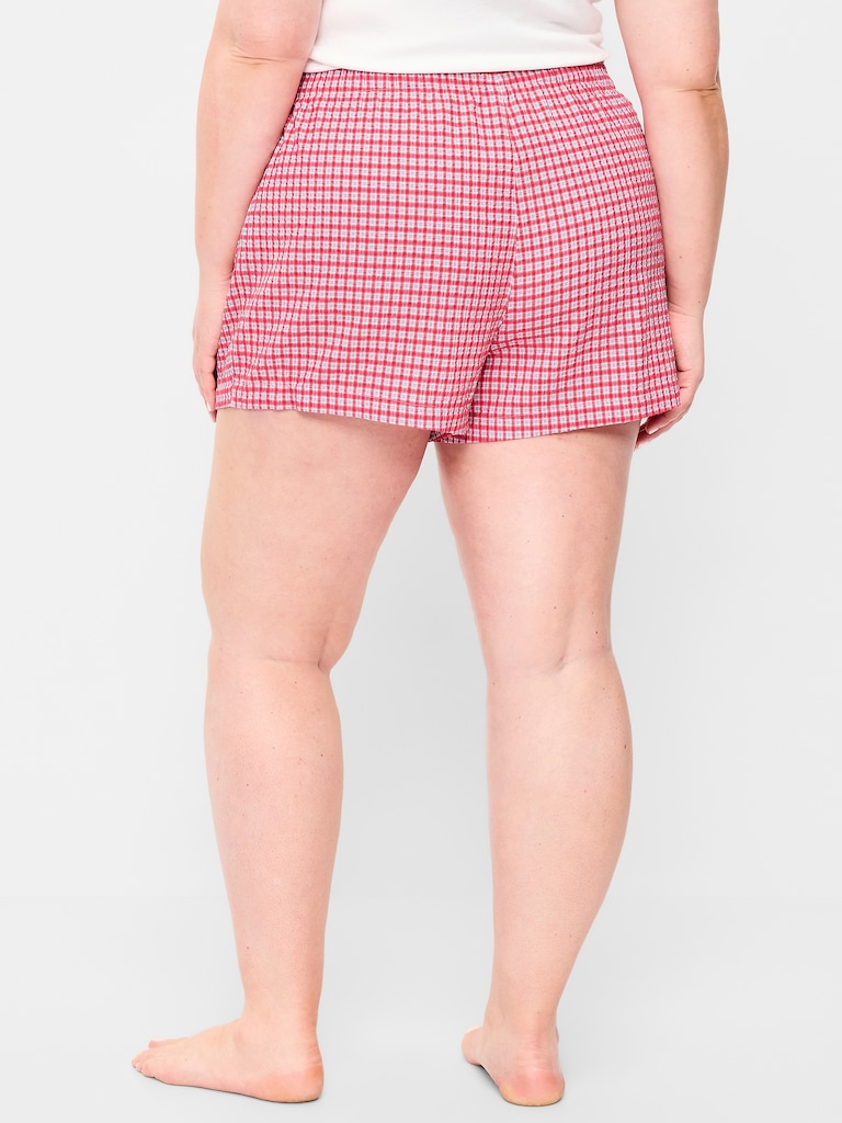Seersucker Boxer Pajama Shorts