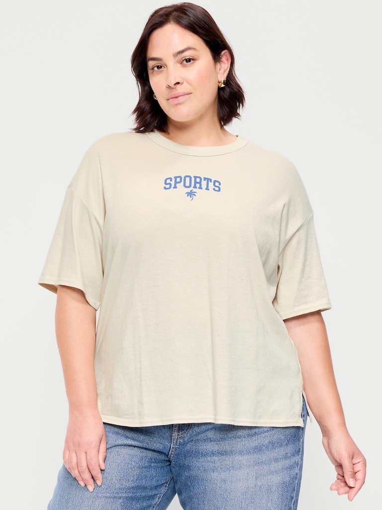Short-Sleeve Loose Crew-Neck T-Shirt