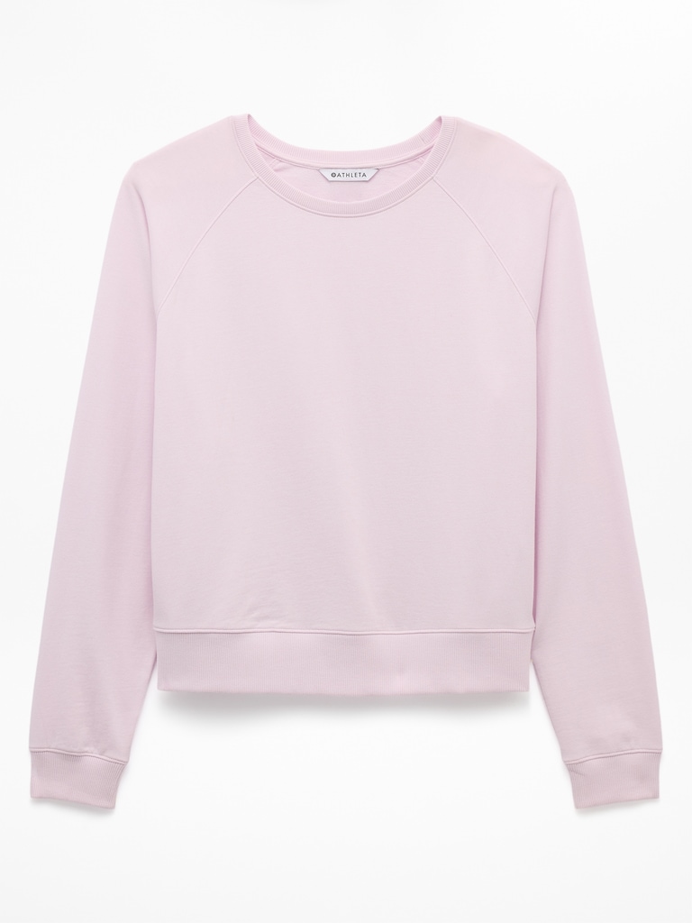 Airy Cotton Terry Crew Sweatshirt