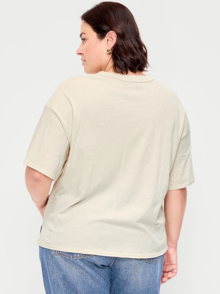 Short-Sleeve Loose Crew-Neck T-Shirt