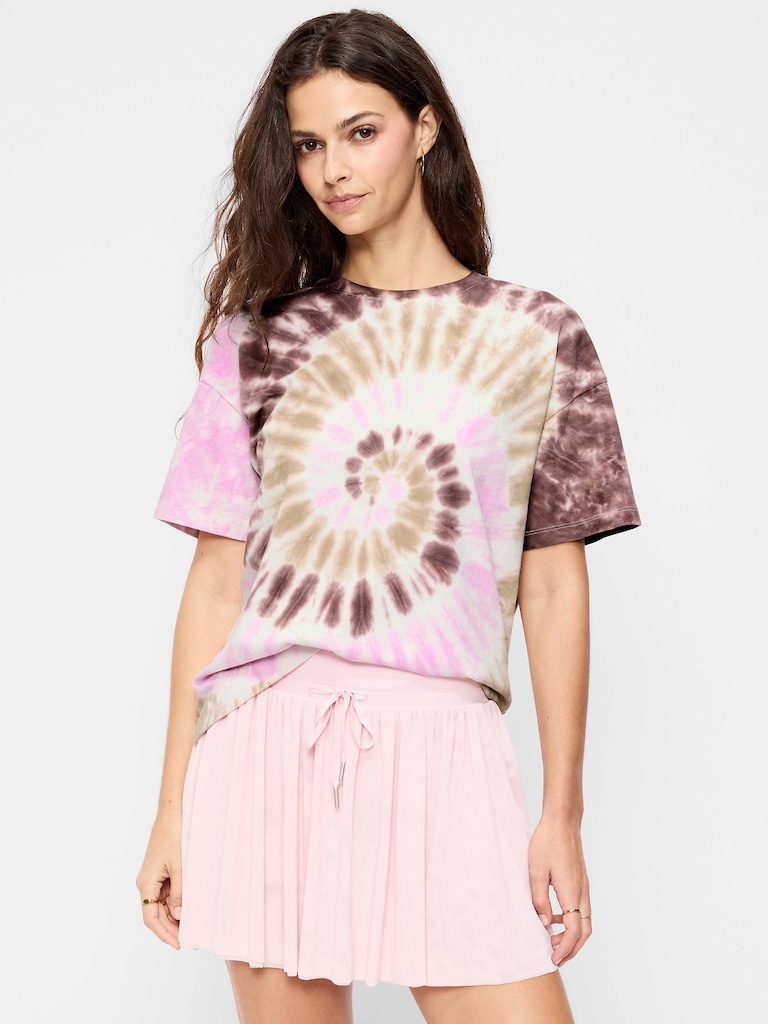 T-shirt ras du cou rétro pour femme