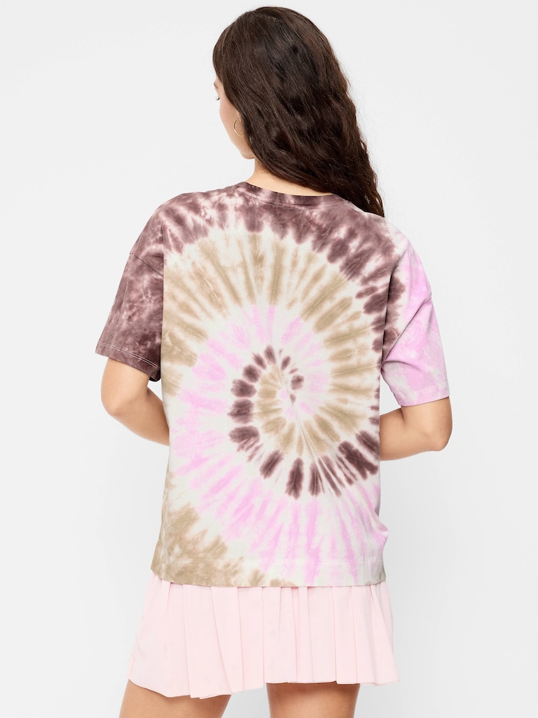 T-shirt ras du cou rétro pour femme