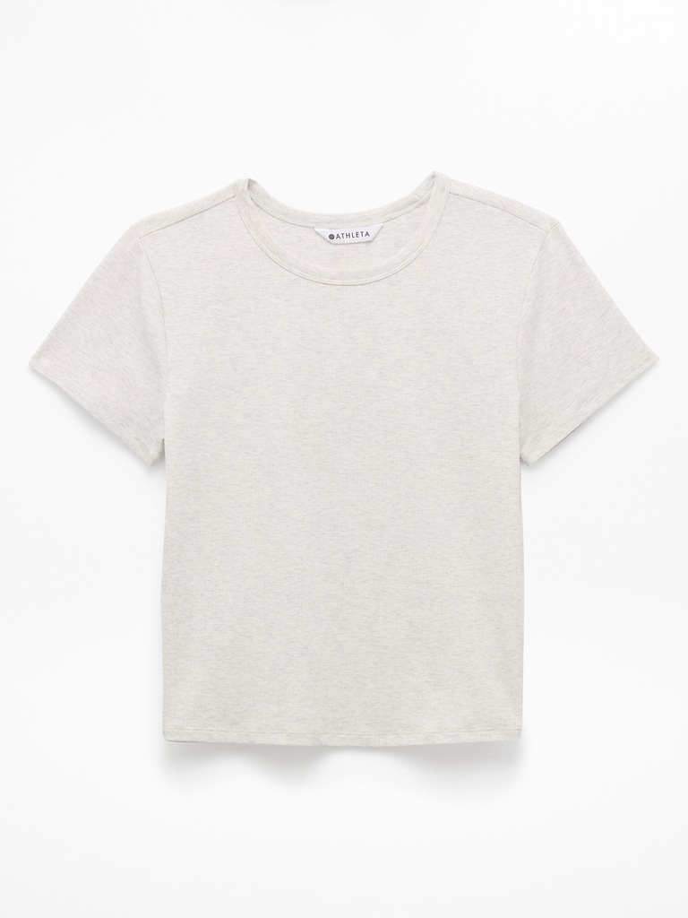 Signature Rib Crop Tee