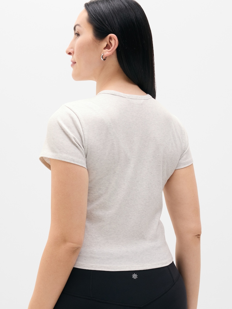 Signature Rib Crop Tee