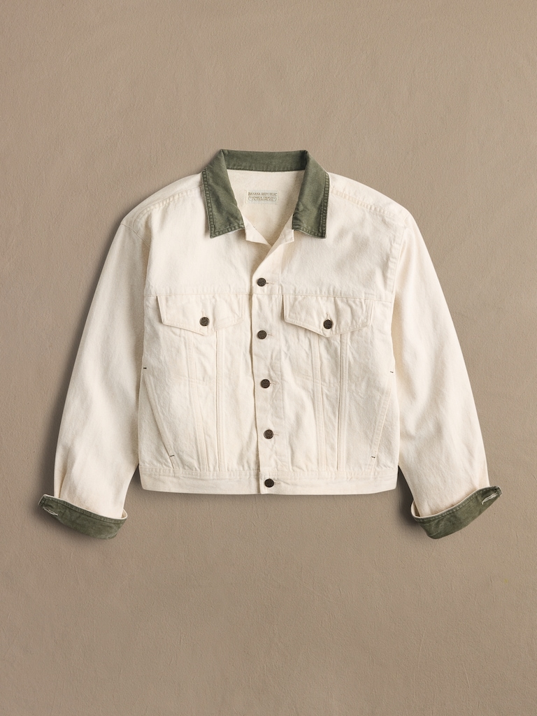 Archive Taupe Denim Trucker Jacket Men's Size S