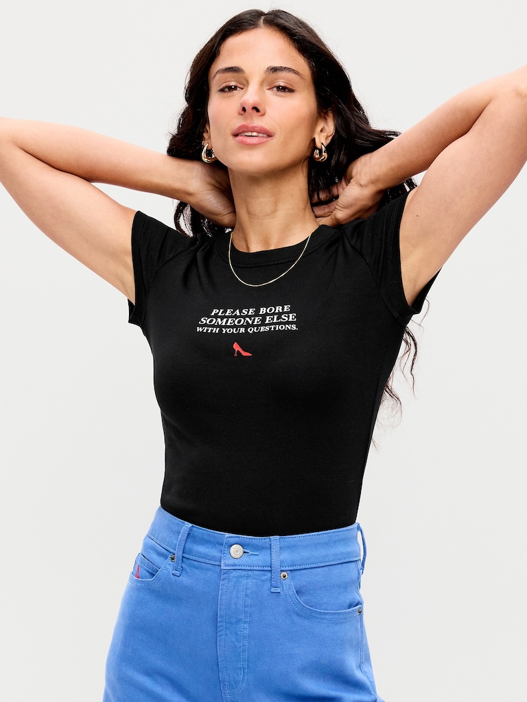 T-shirt ajusté court Old Navy x Le Diable s’habille en Prada