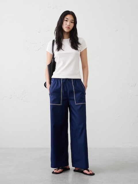 Women's Blue Pants | Banana Republic Factory