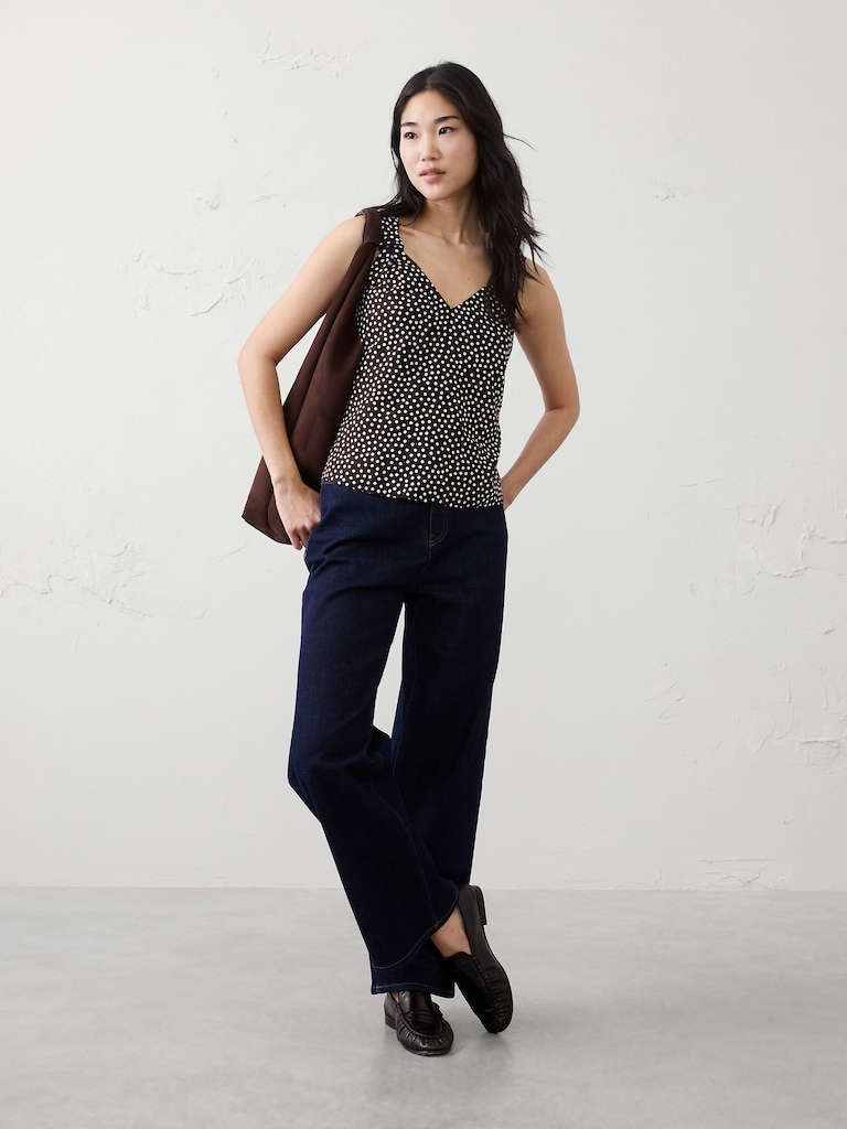 Linen-Blend Knotted Top