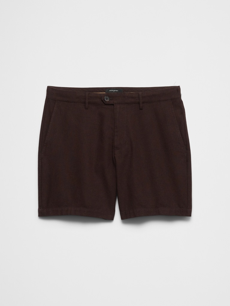Slim-Fit 7" Linen-Blend Short
