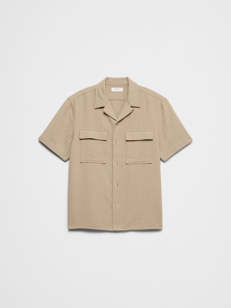 Standard-Fit Double Weave Resort Shirt
