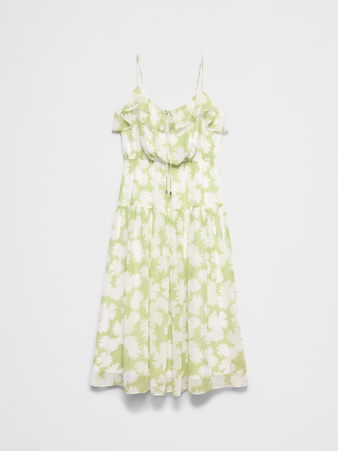 Chiffon Ruffle Midi Dress