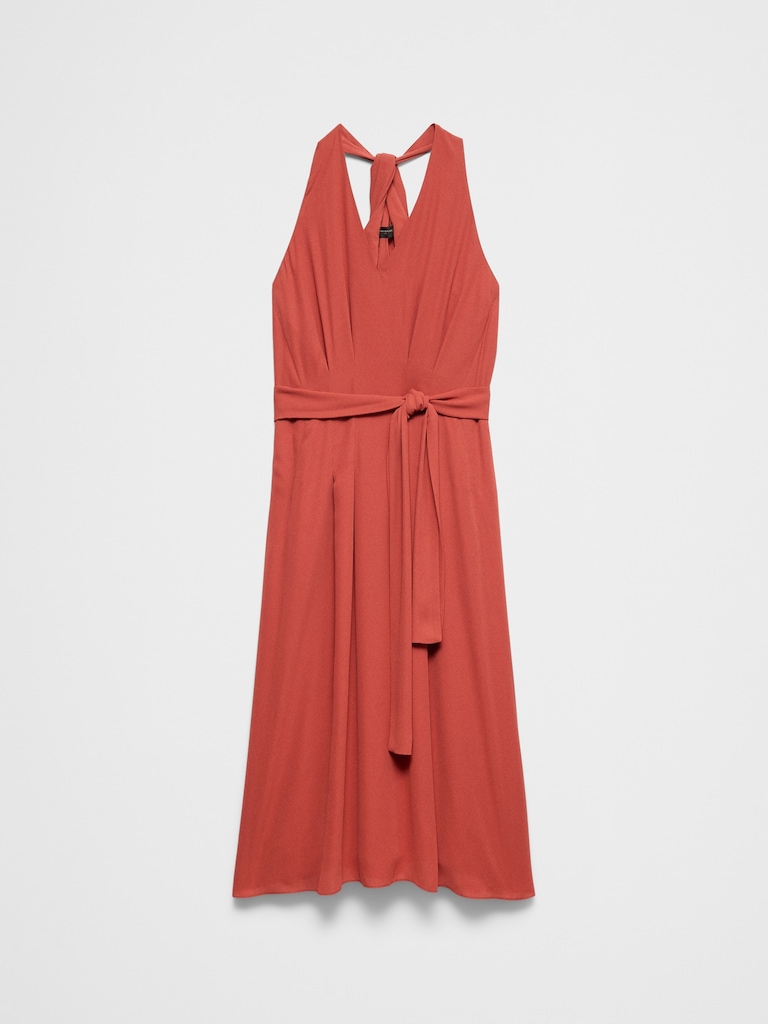 Tie-Waist Midi Dress