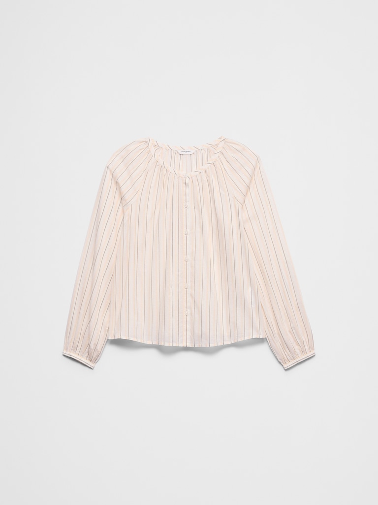 Voile Puff-Sleeve Shirt