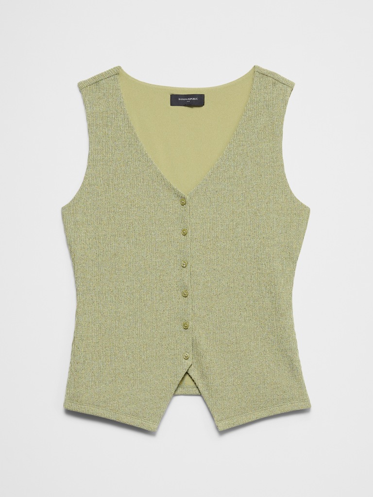Jacquard Crinkled Vest Top