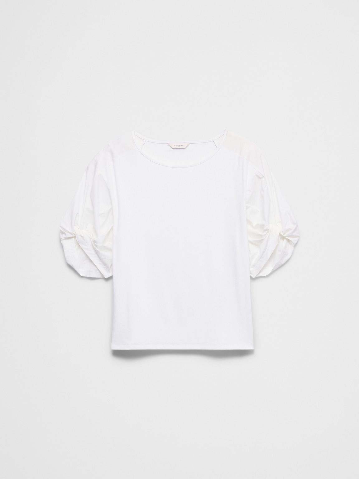 Mixed Media Volume-Sleeve Top