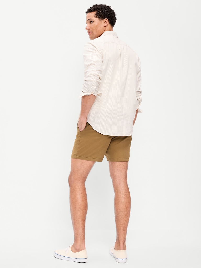 Slim Built-In Flex Rotation Chino Shorts -- 5-inch inseam