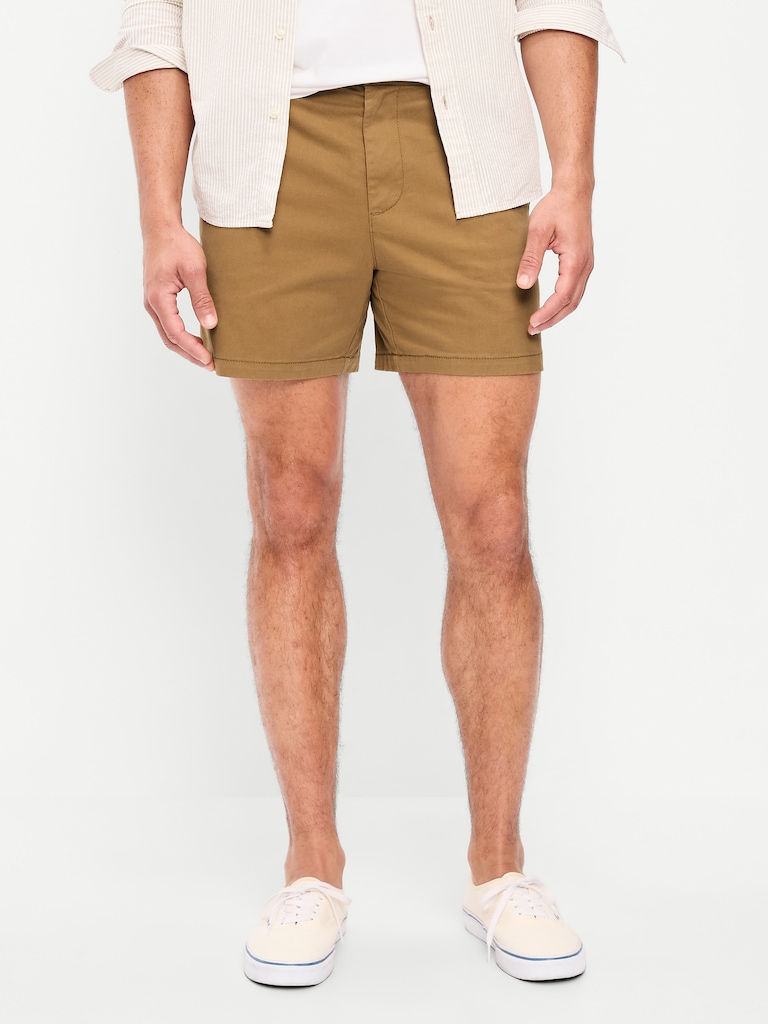 Slim Built-In Flex Rotation Chino Shorts -- 5-inch inseam