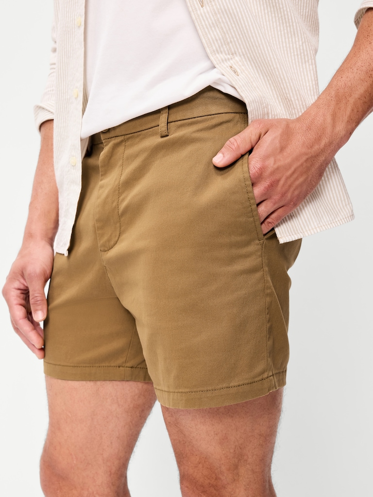 Slim Built-In Flex Rotation Chino Shorts -- 5-inch inseam
