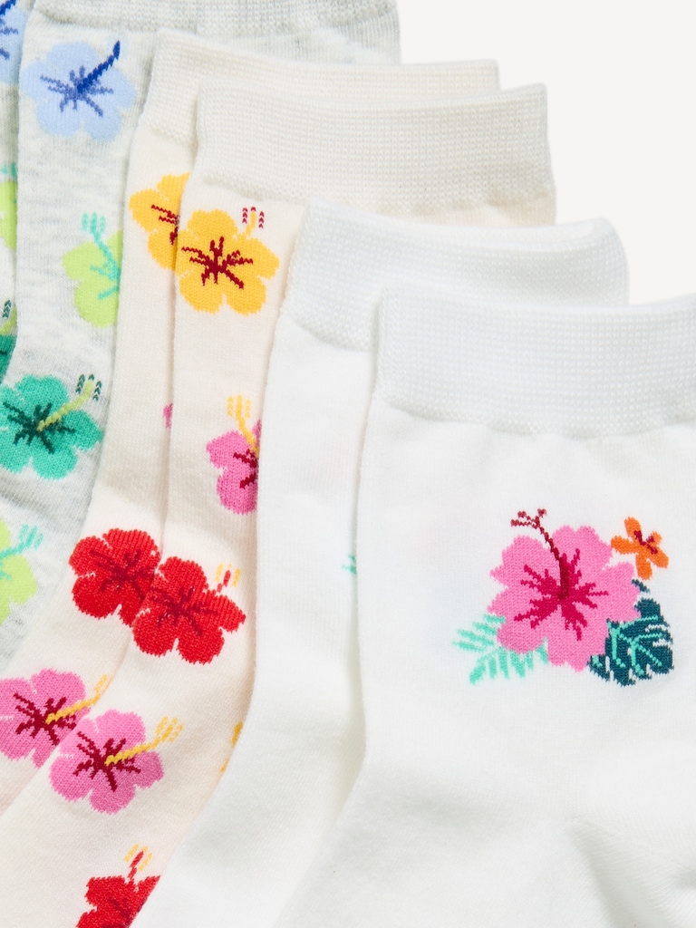 Novelty Quarter Crew Socks 3-Pack for Women