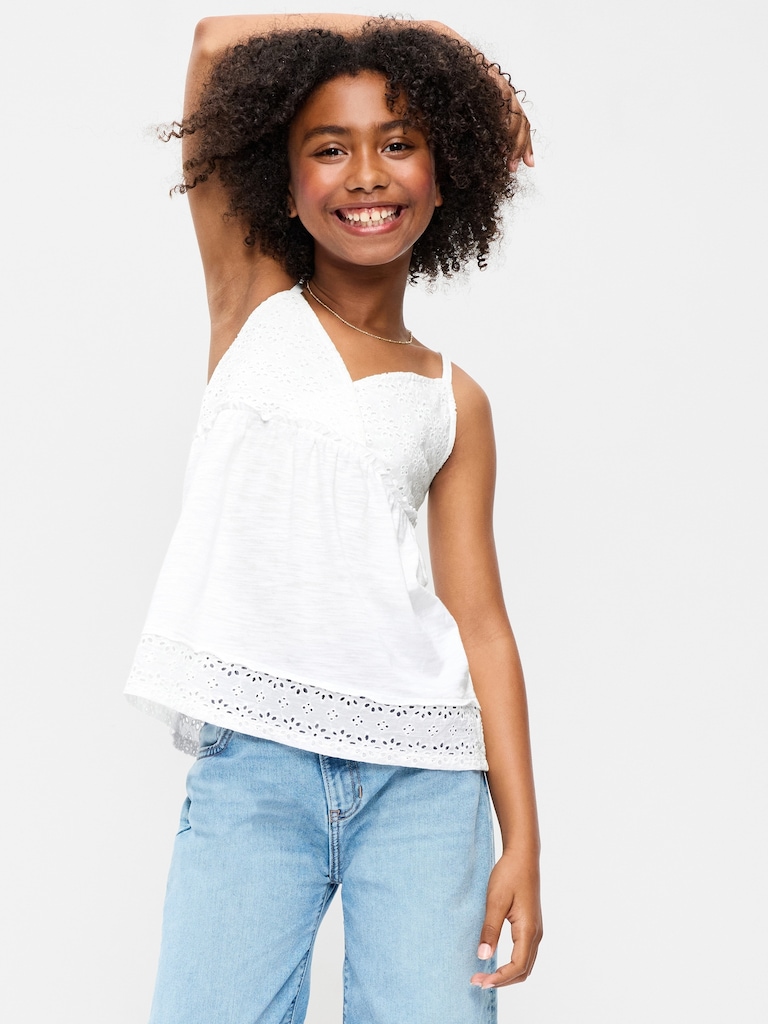 Sleeveless Eyelet Top for Girls
