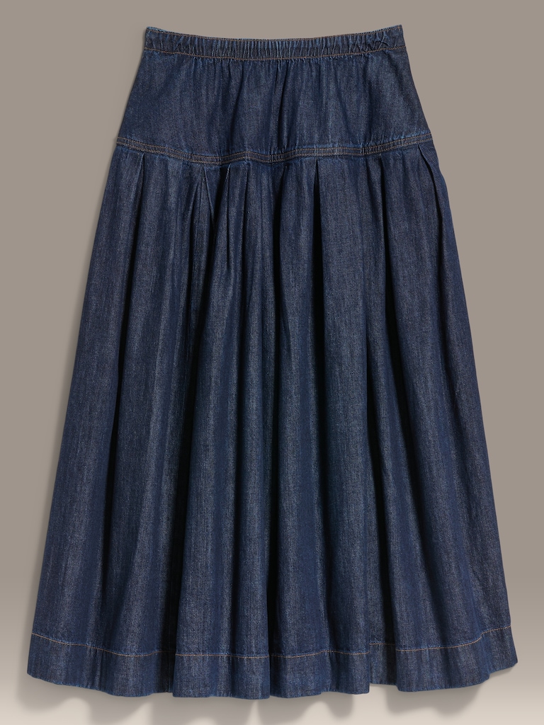 Old Navy x Christopher John Rogers Drop-Waist Jean Midi Skirt