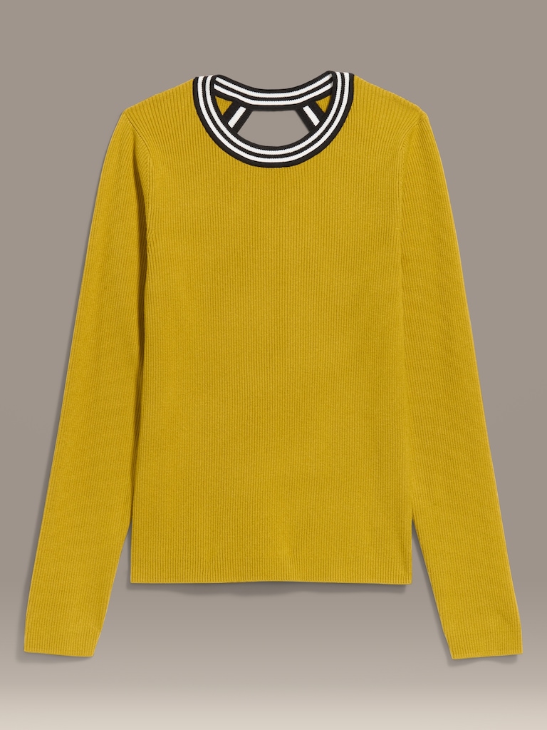 Old Navy x Christopher John Rogers Long-Sleeve Back Keyhole Sweater