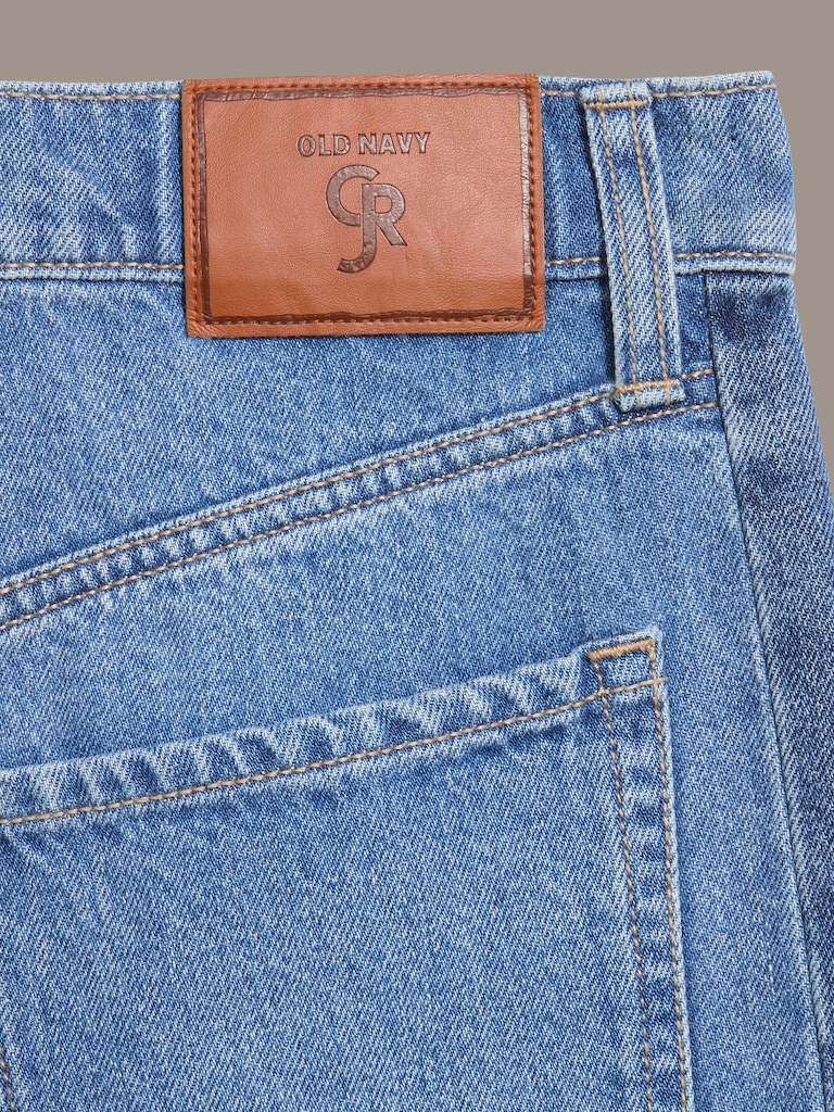 Old Navy x Christopher John Rogers Mid-Rise Side Stripe Baggy Wide-Leg Jeans