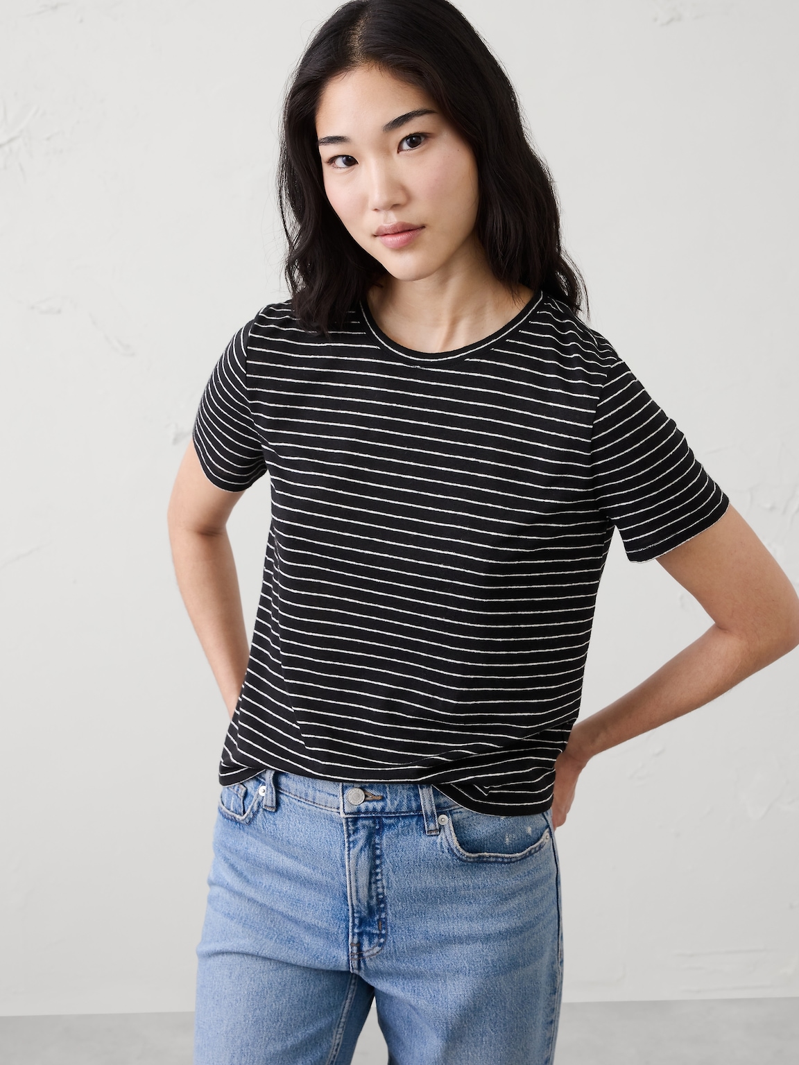 Linen-Blend T-Shirt