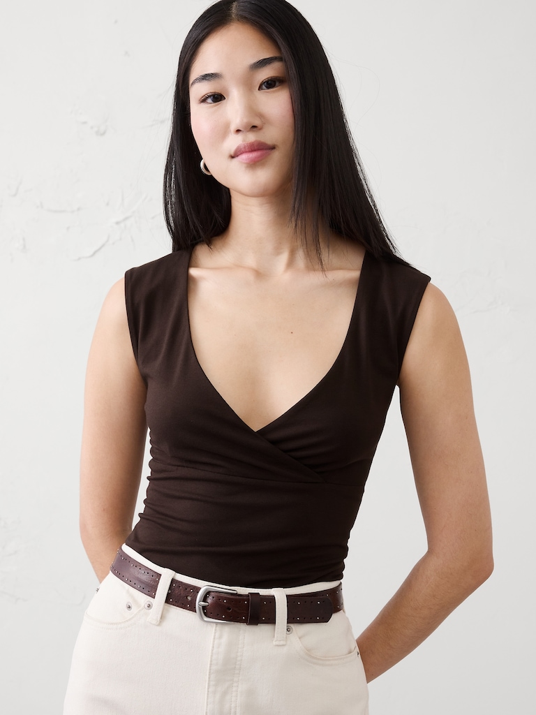 Soft Stretch Wrap Top