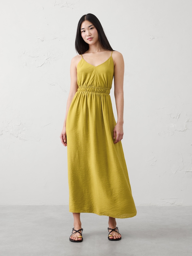 Open-Back Tie Maxi Dress