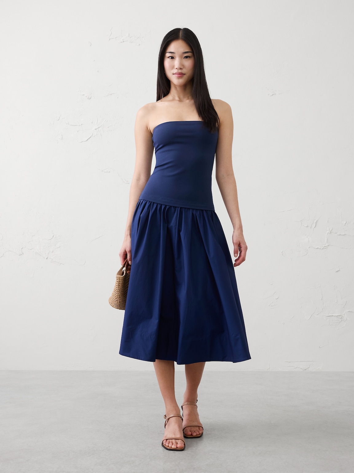 Strapless Midi Dress