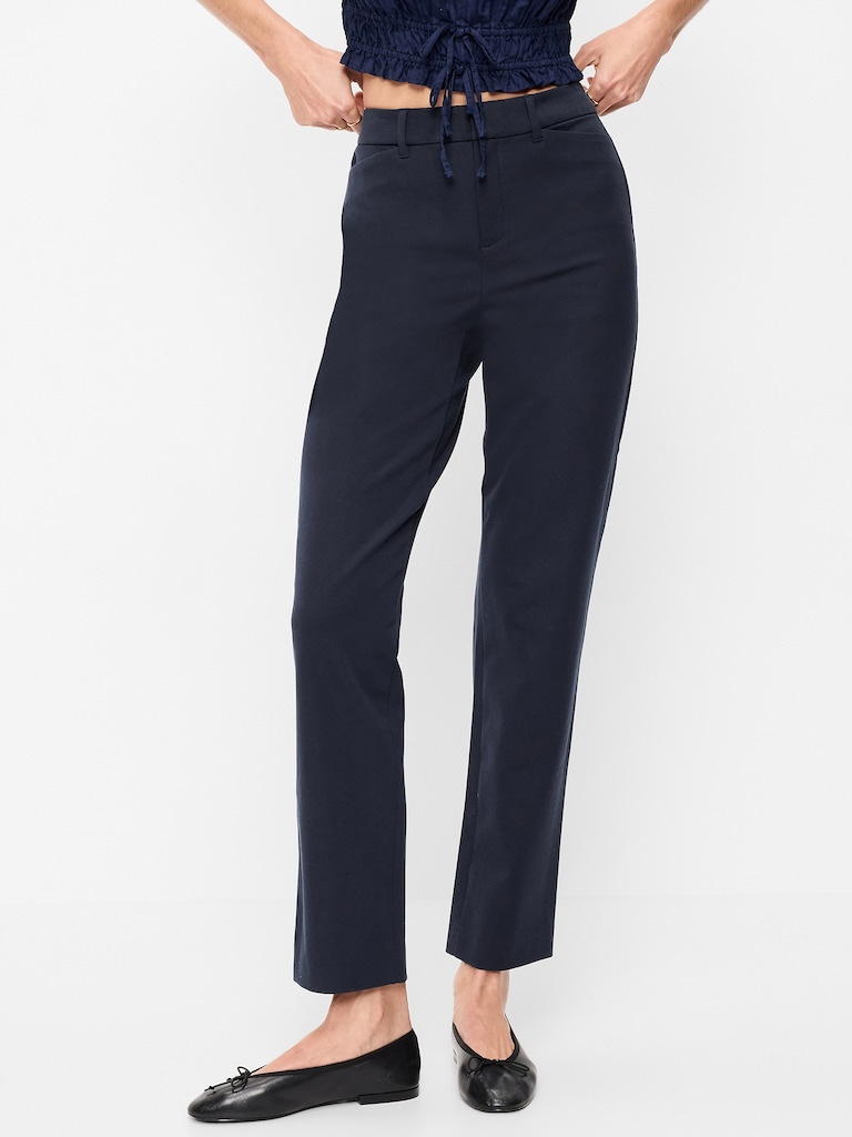 High-Waisted Pixie Straight Pants